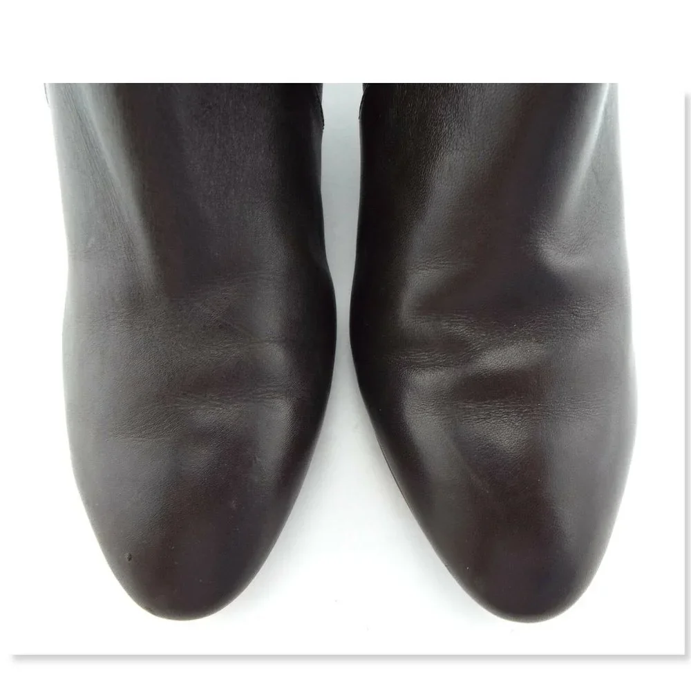 COLE HAAN Nike Air Brown Leather Buckled Bootie Heels 6.5